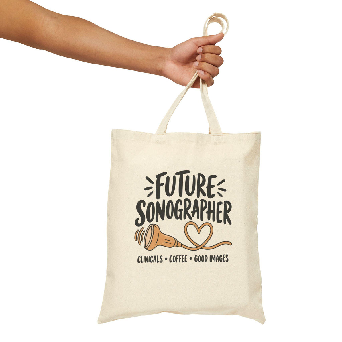 Future Sonographer Tote Bag | Ultrasound Probe Illustration, Medical Student Canvas