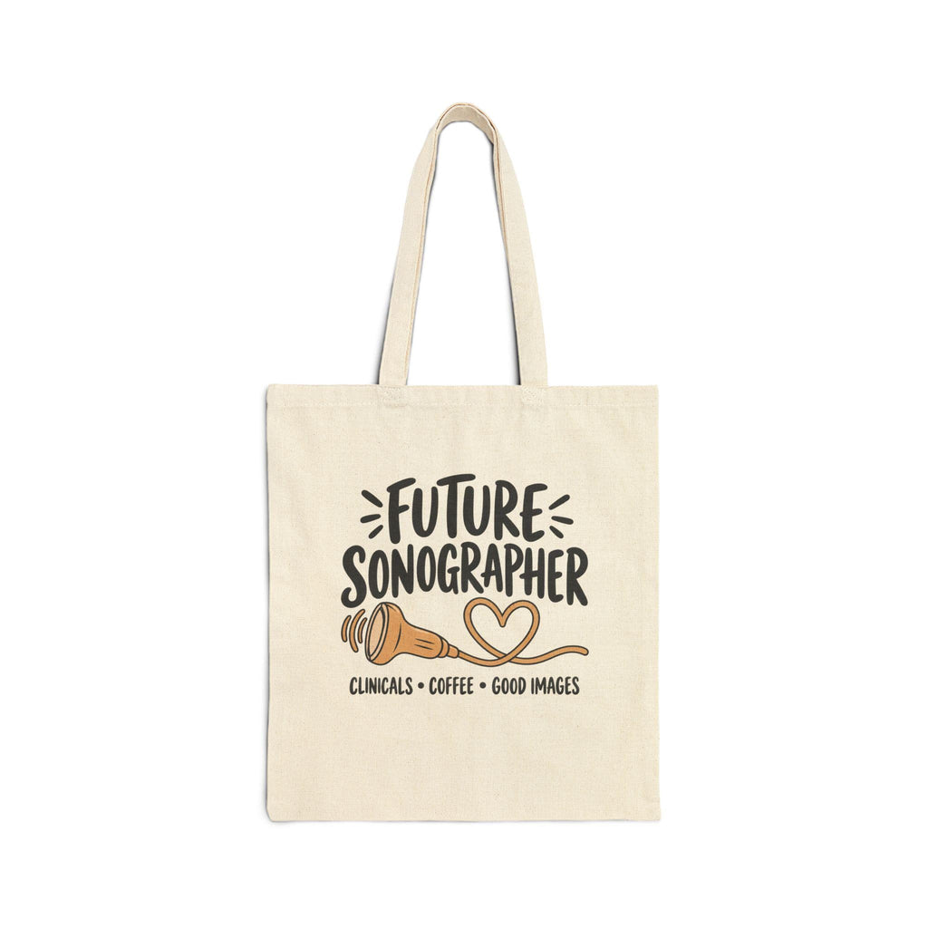 Future Sonographer Tote Bag | Ultrasound Probe Illustration, Medical Student Canvas