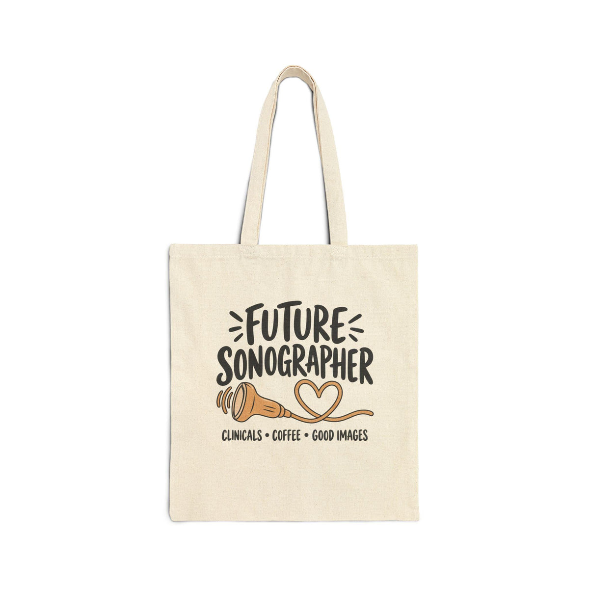 Future Sonographer Tote Bag | Ultrasound Probe Illustration, Medical Student Canvas