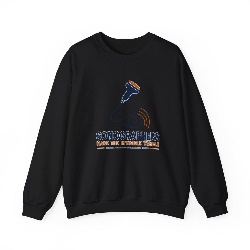 Sonographers Awareness Month | Ultrasound probe logo Sweatshirt | Sonographers Make the Invisible Visible| Appreciation Gift