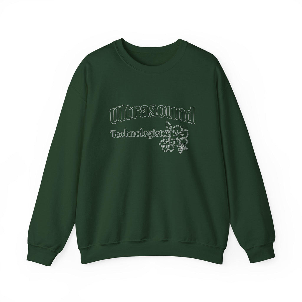 Floral Ultrasound Technologist Sweatshirt | Sonographer Medical Apparel Gift