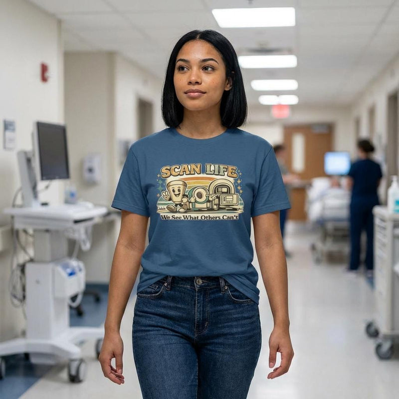 Ultrasound Tech T-shirt | Medical Imaging X-Ray CT MRI Design, Radiologic Technologist Apparel