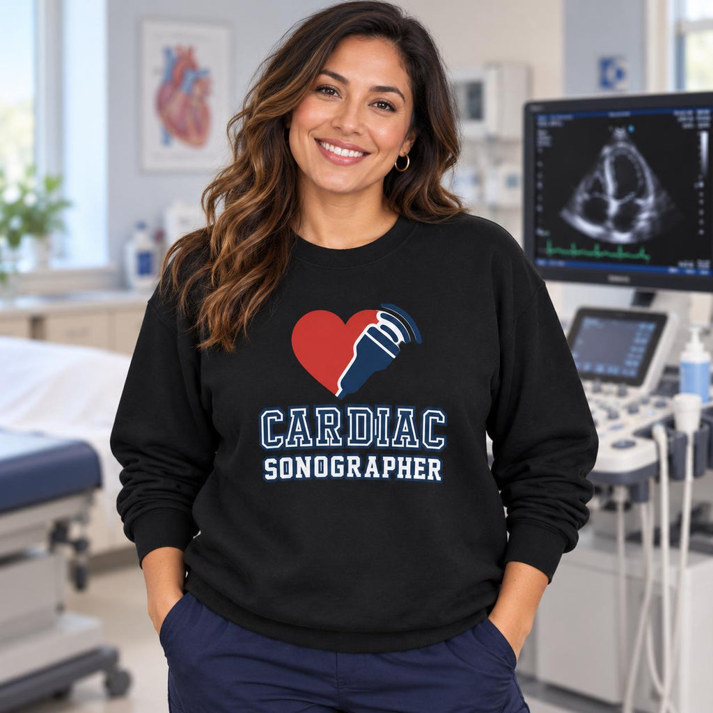 Cardiac Sonographer Sweatshirt | Ultrasound Tech Gift | Echocardiography Pullover | Medical Sonography Hoodie | Heart Ultrasound Shirt RN