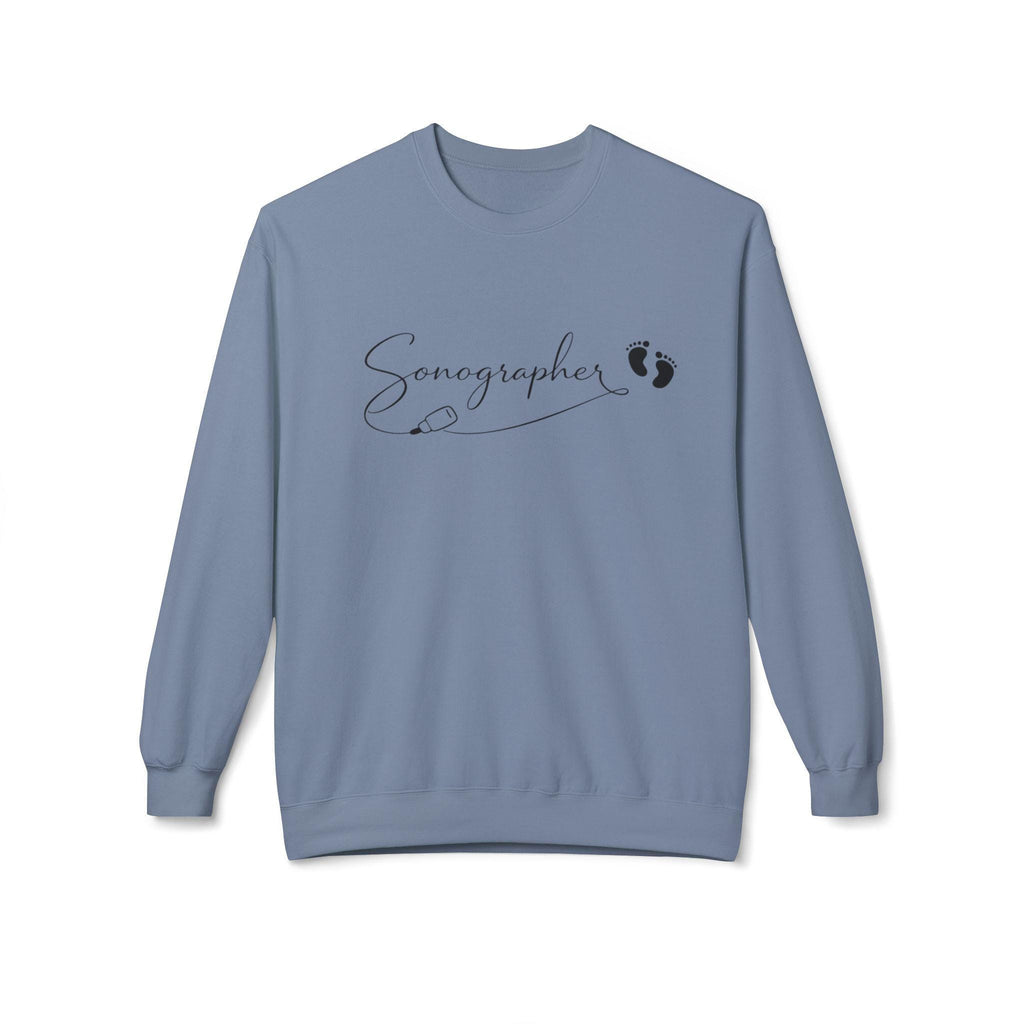 Minimalist Sonographer Sweatshirt | Ultrasound Tech Apparel, OB-GYN Gift (Cotton Blend)