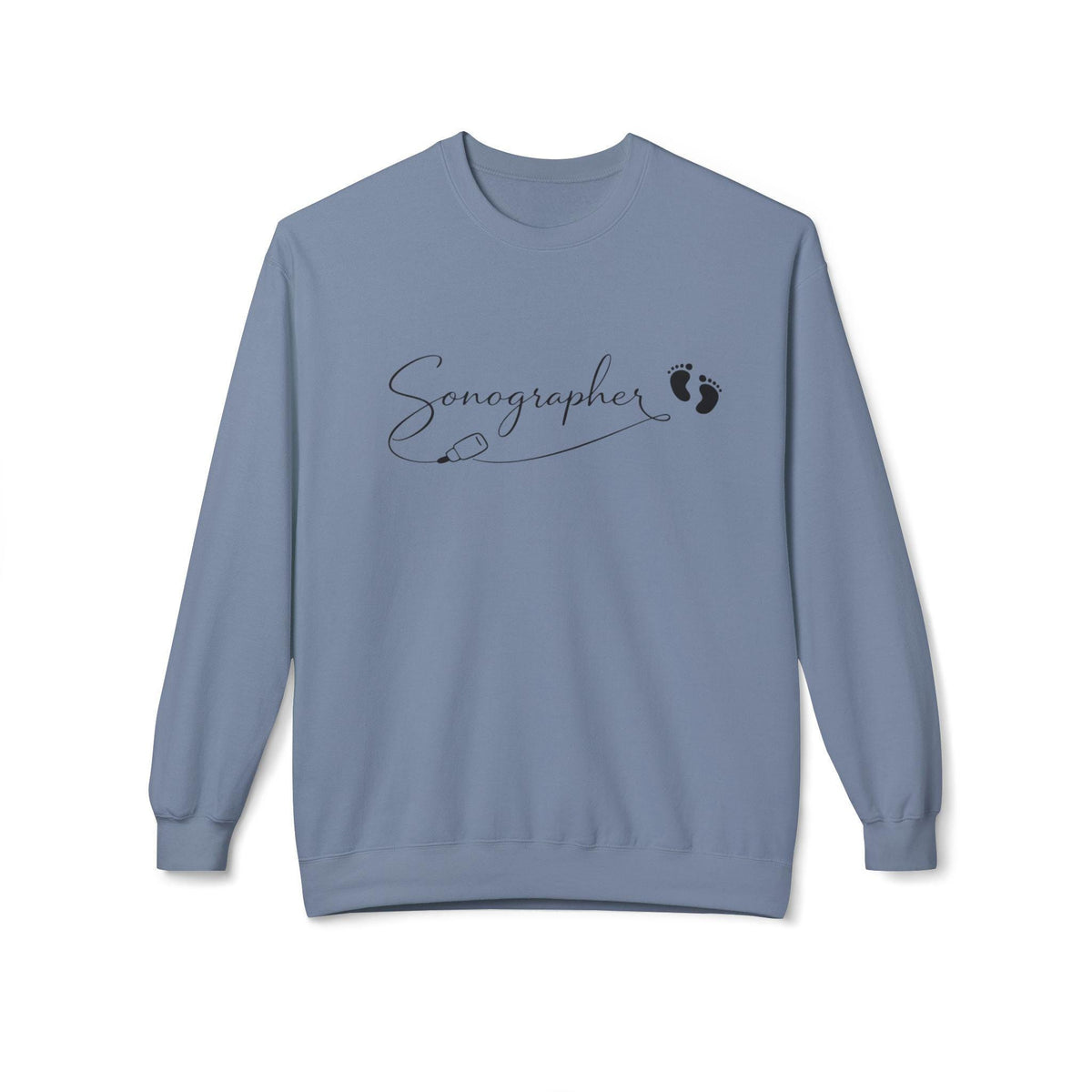 Minimalist Sonographer Sweatshirt | Ultrasound Tech Apparel, OB-GYN Gift (Cotton Blend)