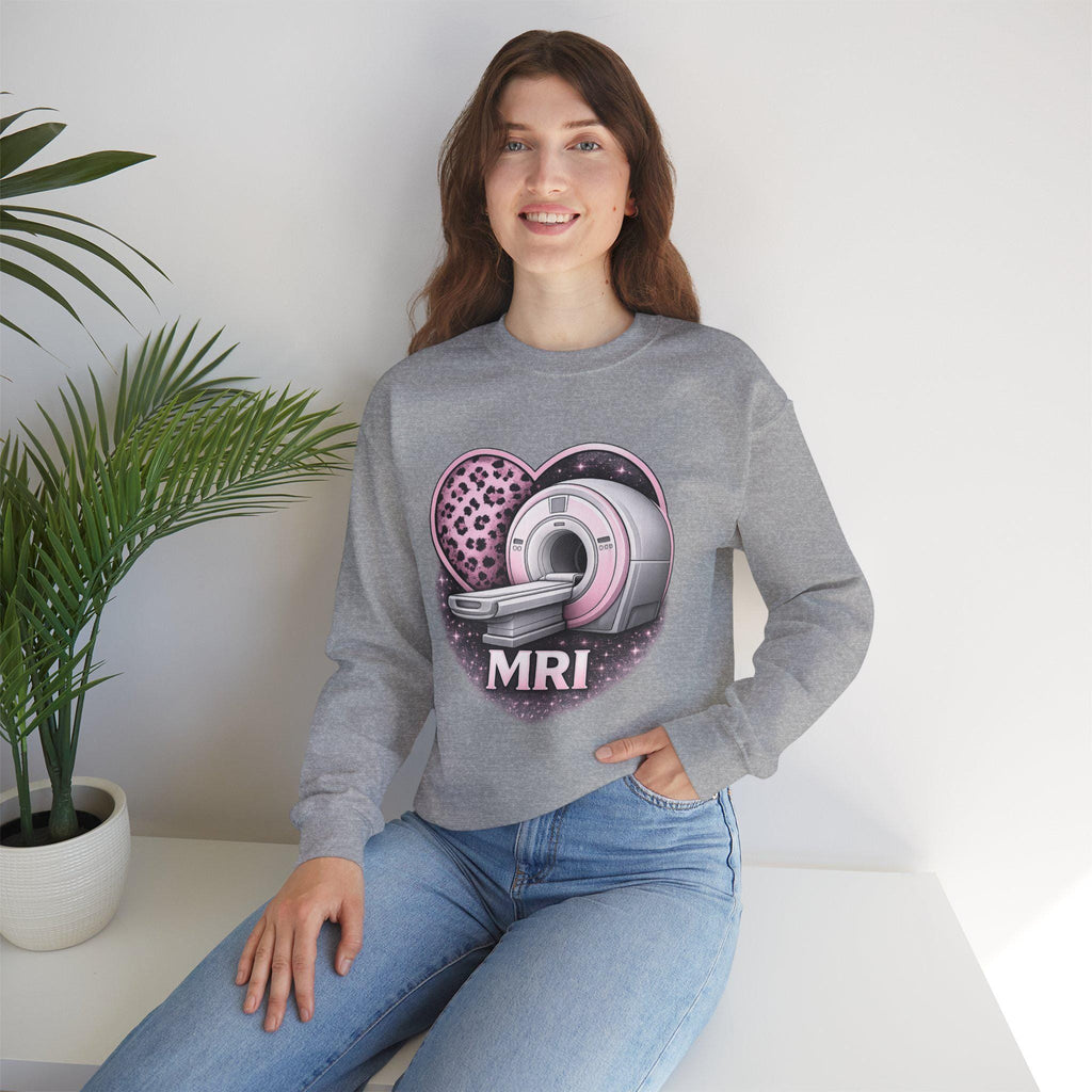 MRI Tech Crewneck Sweatshirt Embroidered Radiology Gift MRI Technician Apparel Medical Imaging Pullover Healthcare Worker Gift Cozy Crewneck