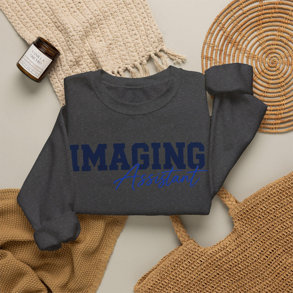 Imaging Assistant Sweatshirt, Retro Varsity Script Crewneck, Radiology Tech Gift, Medical Imaging Pullover