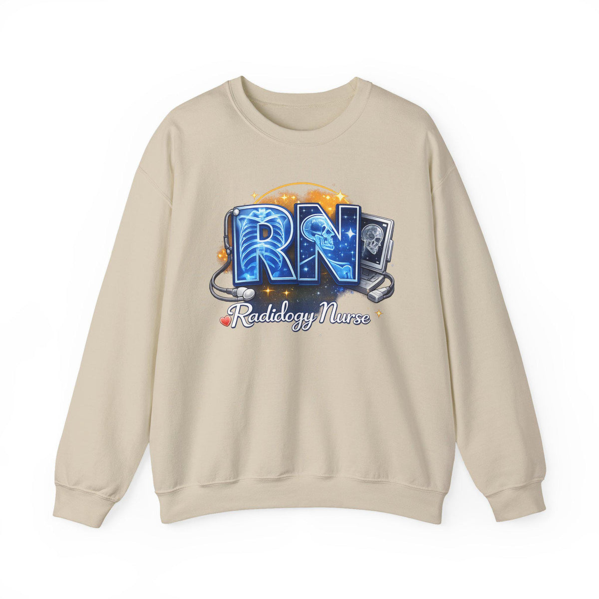 Radiology Nurse RN Crewneck Sweatshirt | X-Ray Tech Stethoscope Medical Pullover | Radiology Nurse Gift RN Gift Nurse Life Shirt Gift Set