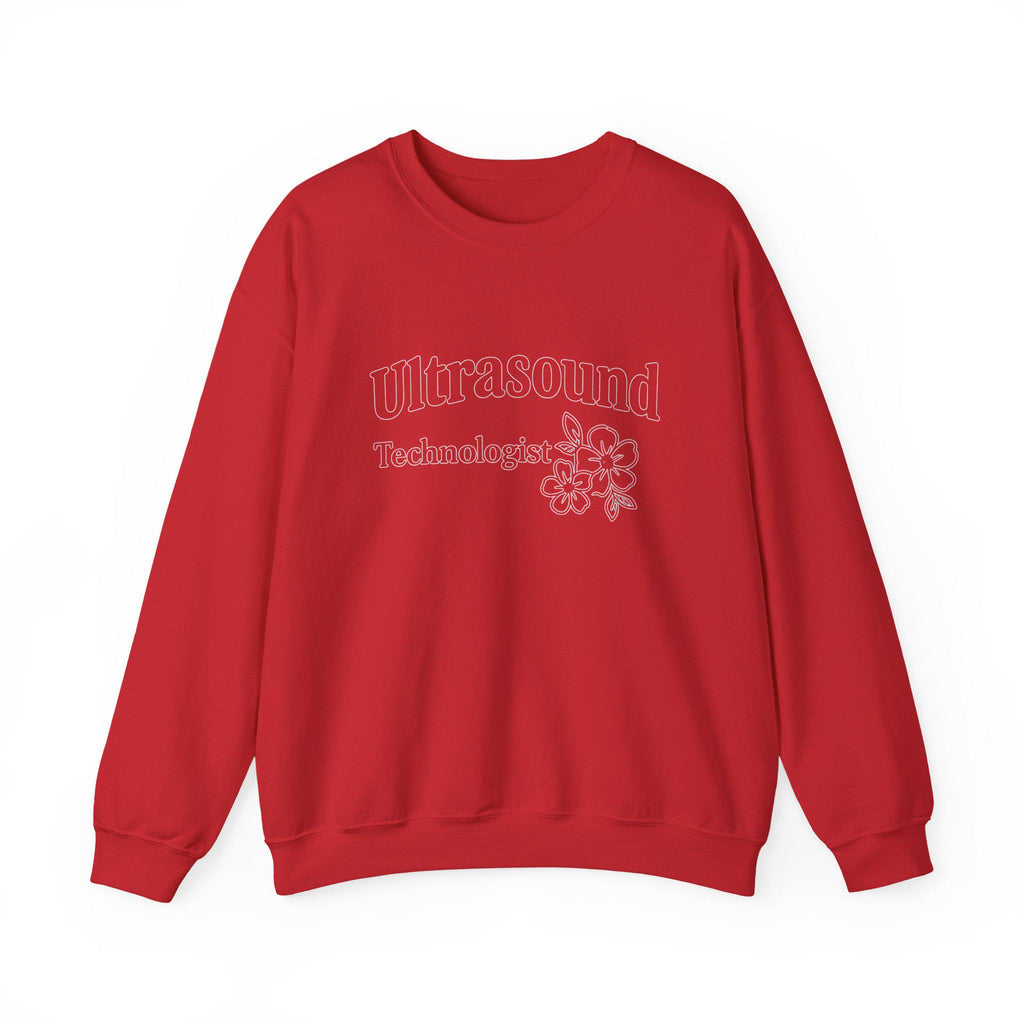 Floral Ultrasound Technologist Sweatshirt | Sonographer Medical Apparel Gift