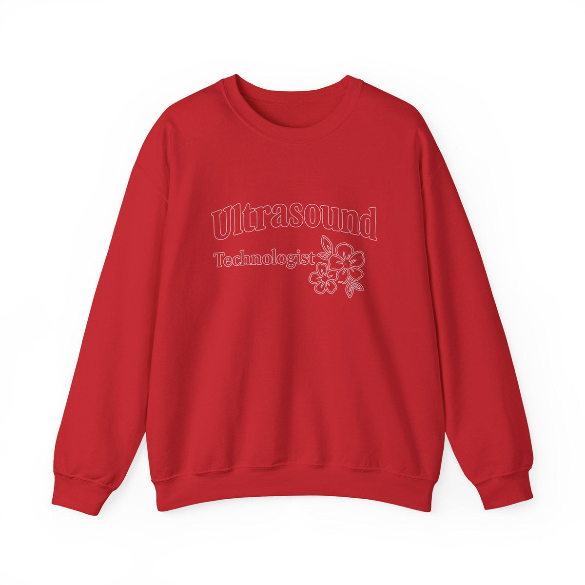 Floral Ultrasound Technologist Sweatshirt | Sonographer Medical Apparel Gift