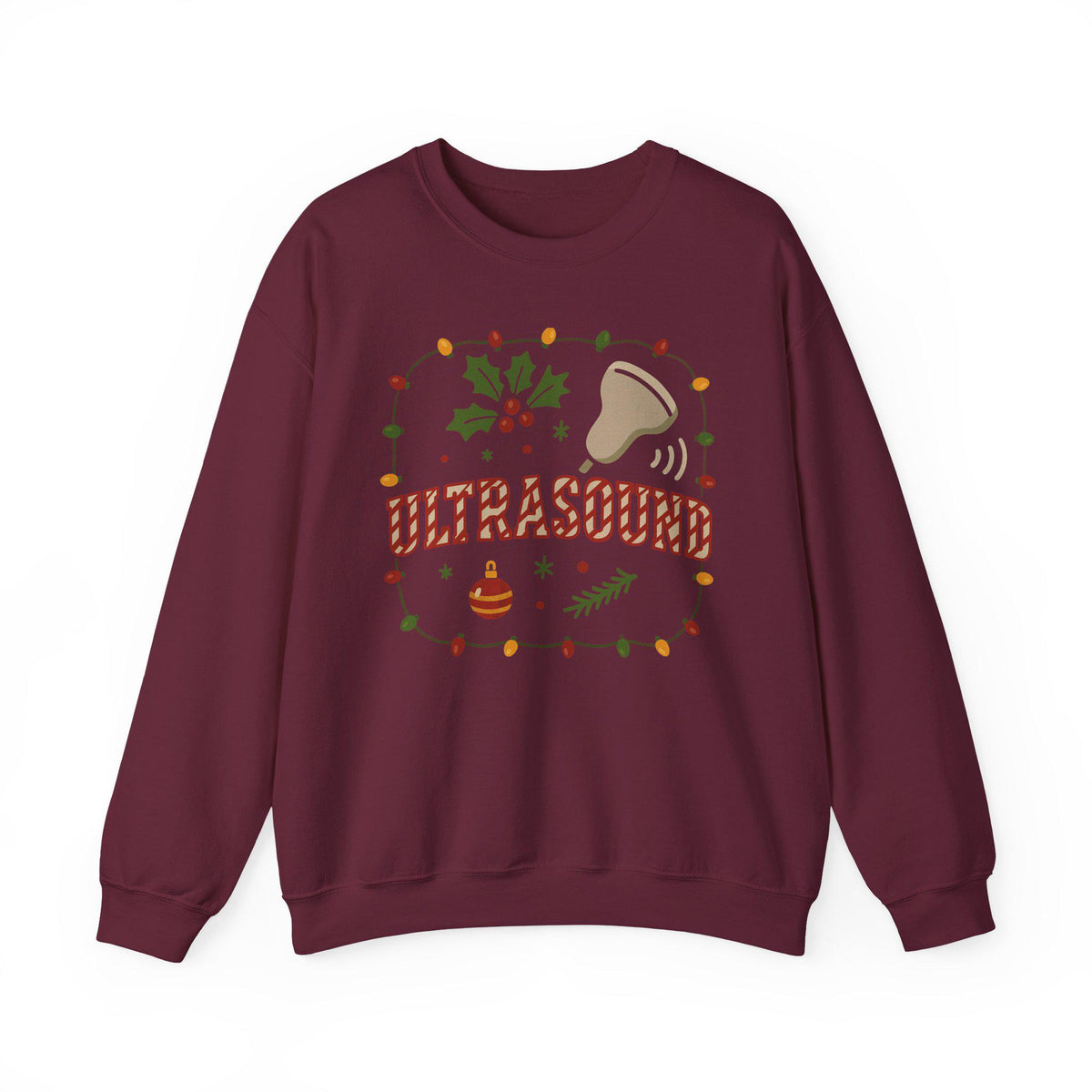 Ultrasound Christmas Sweatshirt, Pregnancy Announcement Sonogram Lights Shirt, Maternity Holiday Outfit, Baby Scan Xmas Sweater Gift