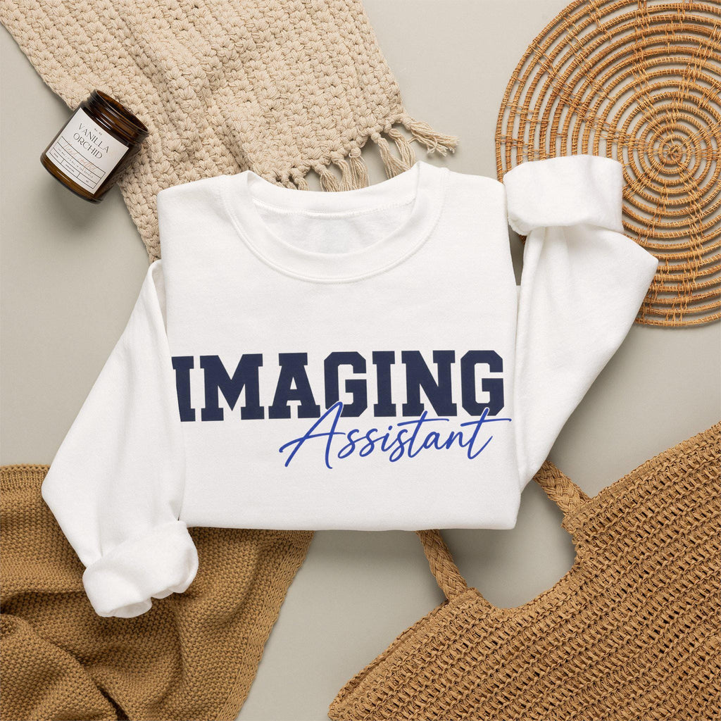 Imaging Assistant Sweatshirt, Retro Varsity Script Crewneck, Radiology Tech Gift, Medical Imaging Pullover