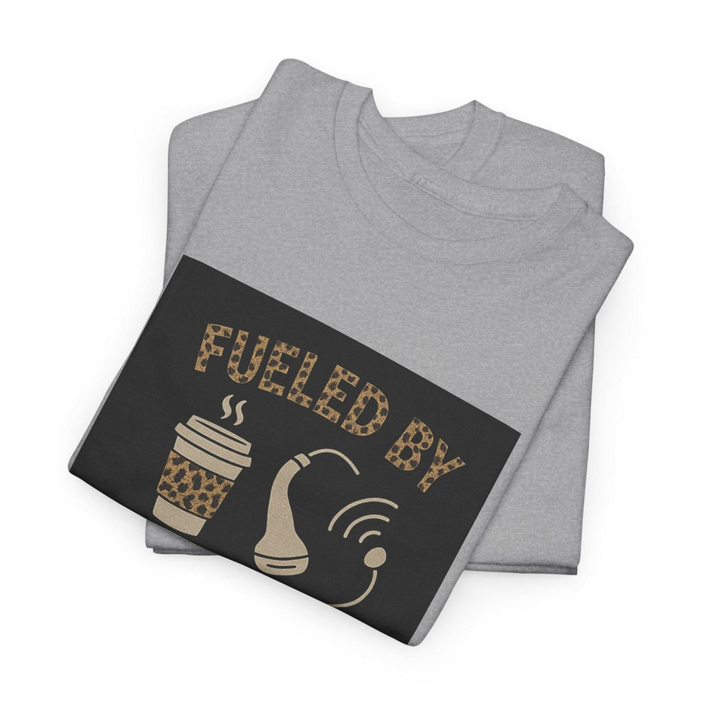Funny Sonographer Shirt, Ultrasound Tech Coffee Sound Waves Tee (Medical Imaging Gift)