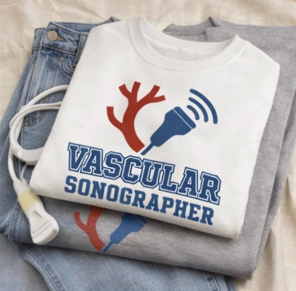 Vascular Sonographer Crewneck Sweatshirt | Ultrasound Tech Artery Graphic | Healthcare Medical Imaging Apparel | Vascular Tech Gift| Gift US