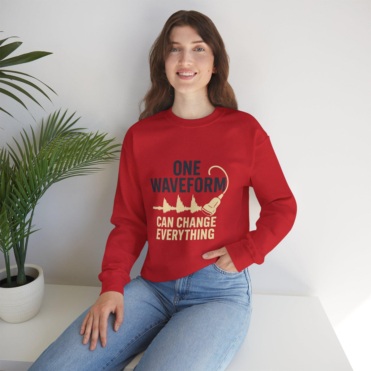 Ultrasound Waveform Sweatshirt | Sonographer Gift, Medical Humor Pullover