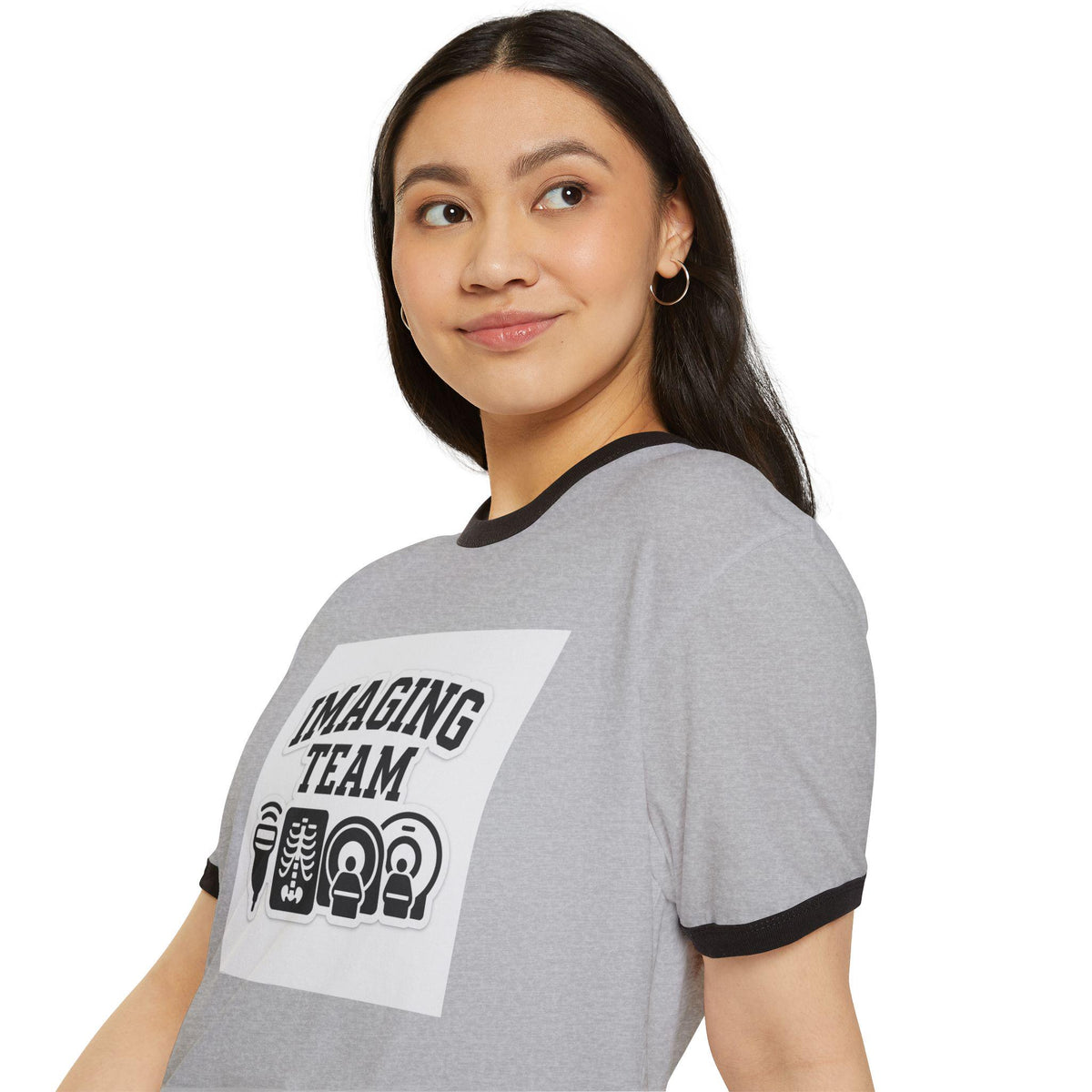 Radiology Team Ringer T-Shirt | Medical Imaging Apparel for X-Ray Techs, MRI CT Nurse Gift