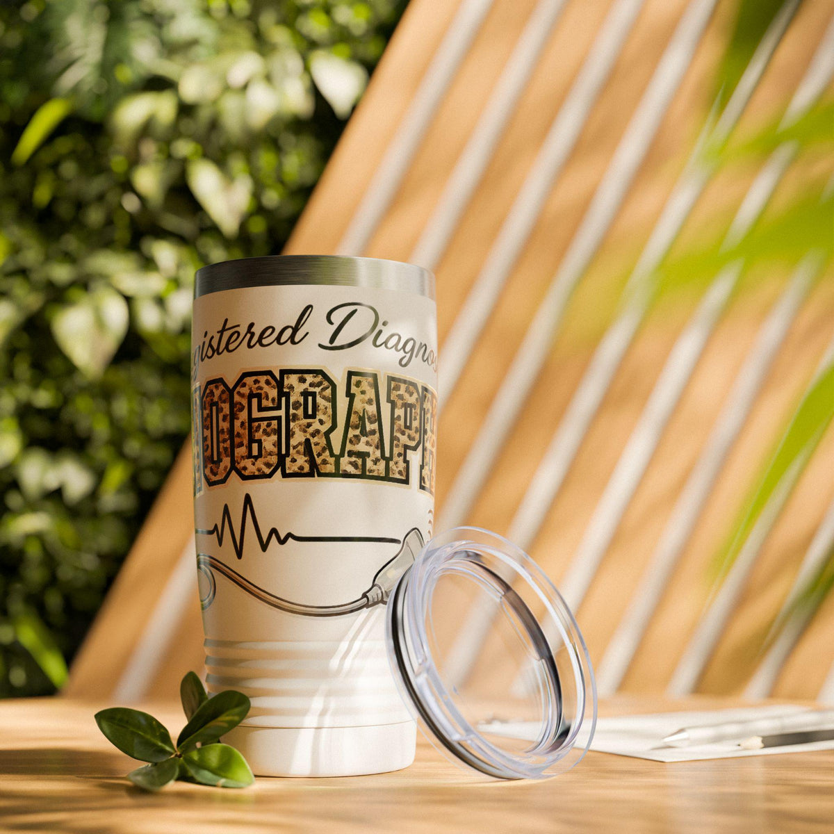 Sonographer Ultrasound Graphic Ringneck Tumbler 20oz | Medical Sonography Nurse Gift | Ultrasound Tech Cup | Healthcare Drink Tumbler