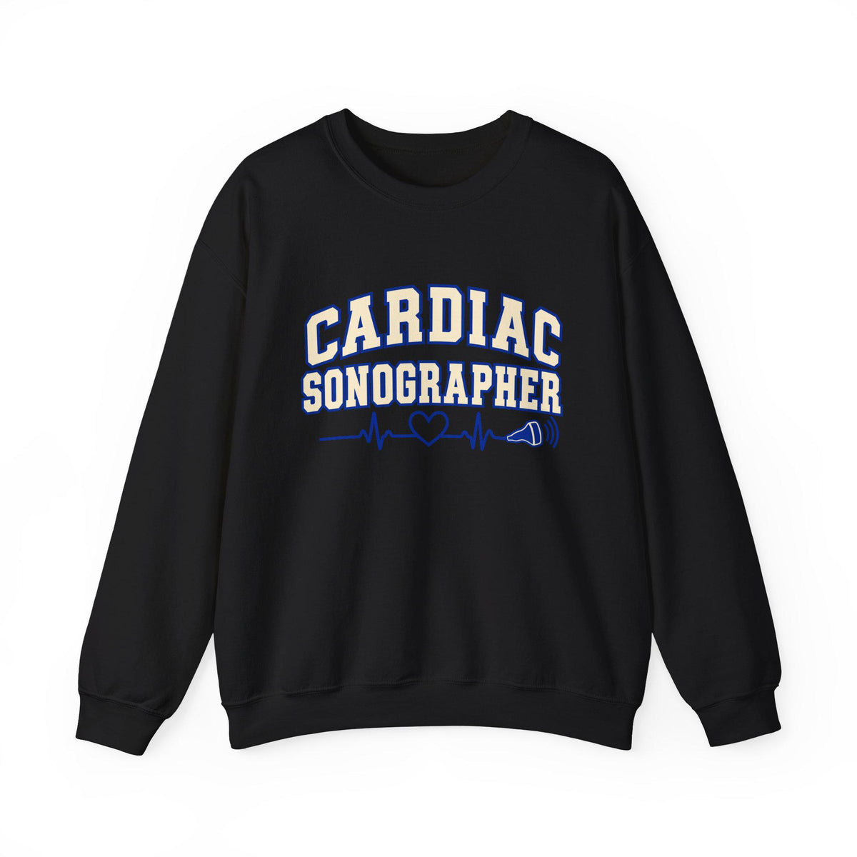 Cardiac Sonographer crewneck sweatshirt | Heartbeat EKG design