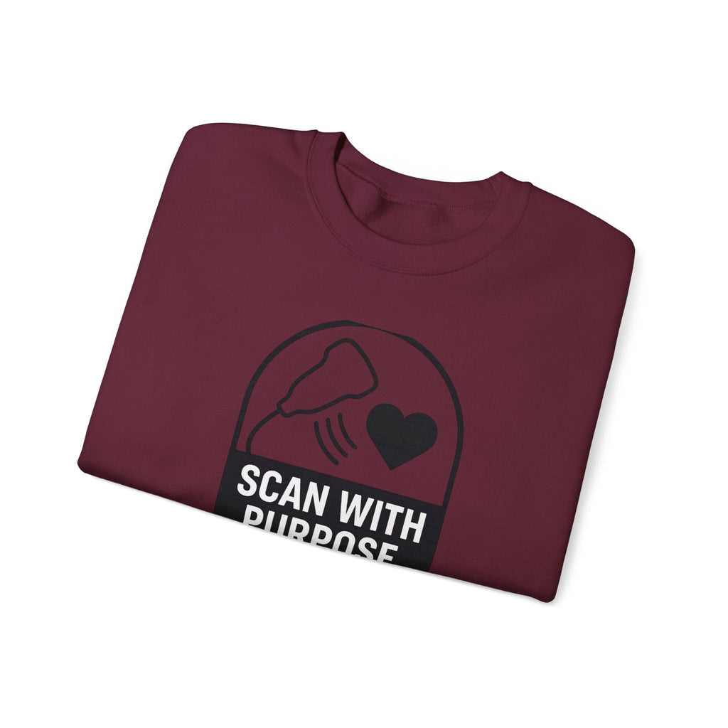 Nurse Appreciation Crewneck Sweatshirt | Scan With Purpose, Care With Heart (Unisex)