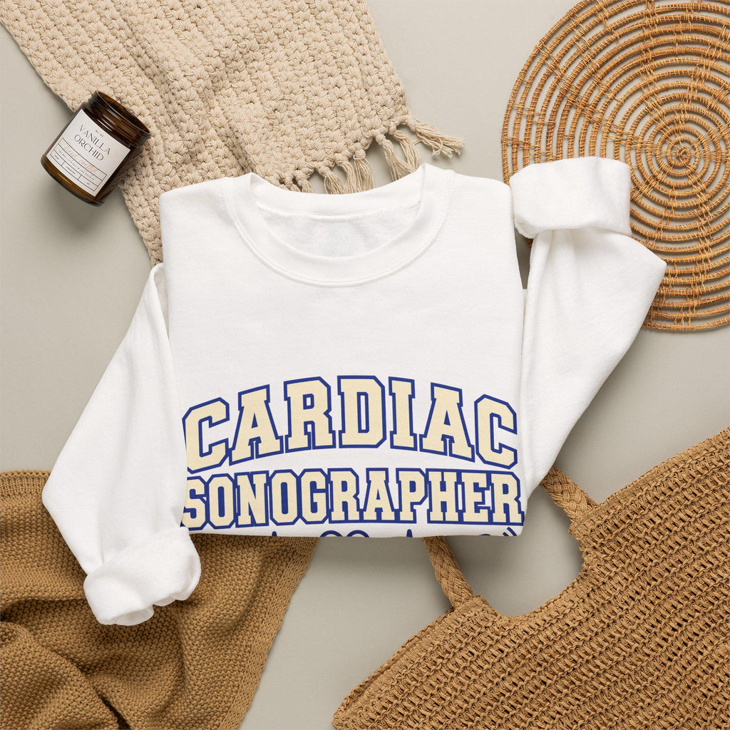 Cardiac Sonographer crewneck sweatshirt | Heartbeat EKG design