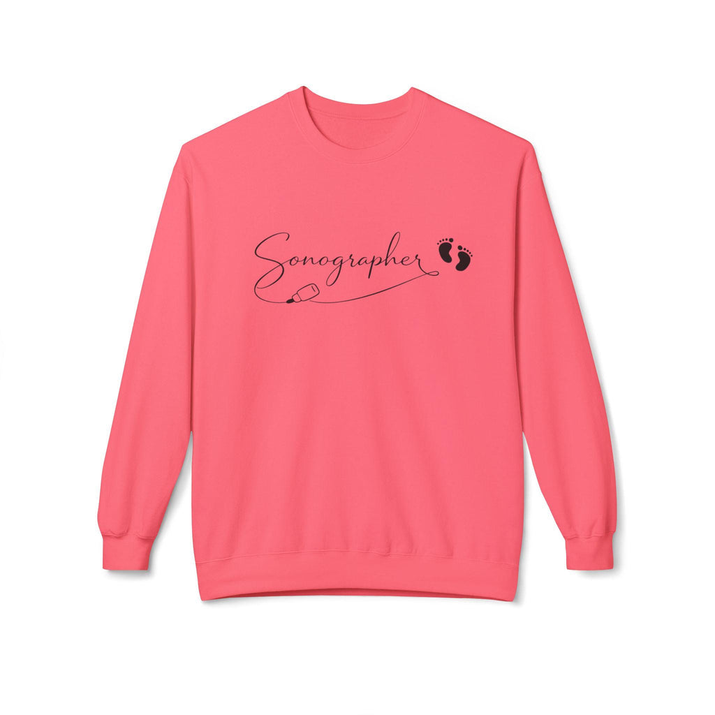 Minimalist Sonographer Sweatshirt | Ultrasound Tech Apparel, OB-GYN Gift (Cotton Blend)