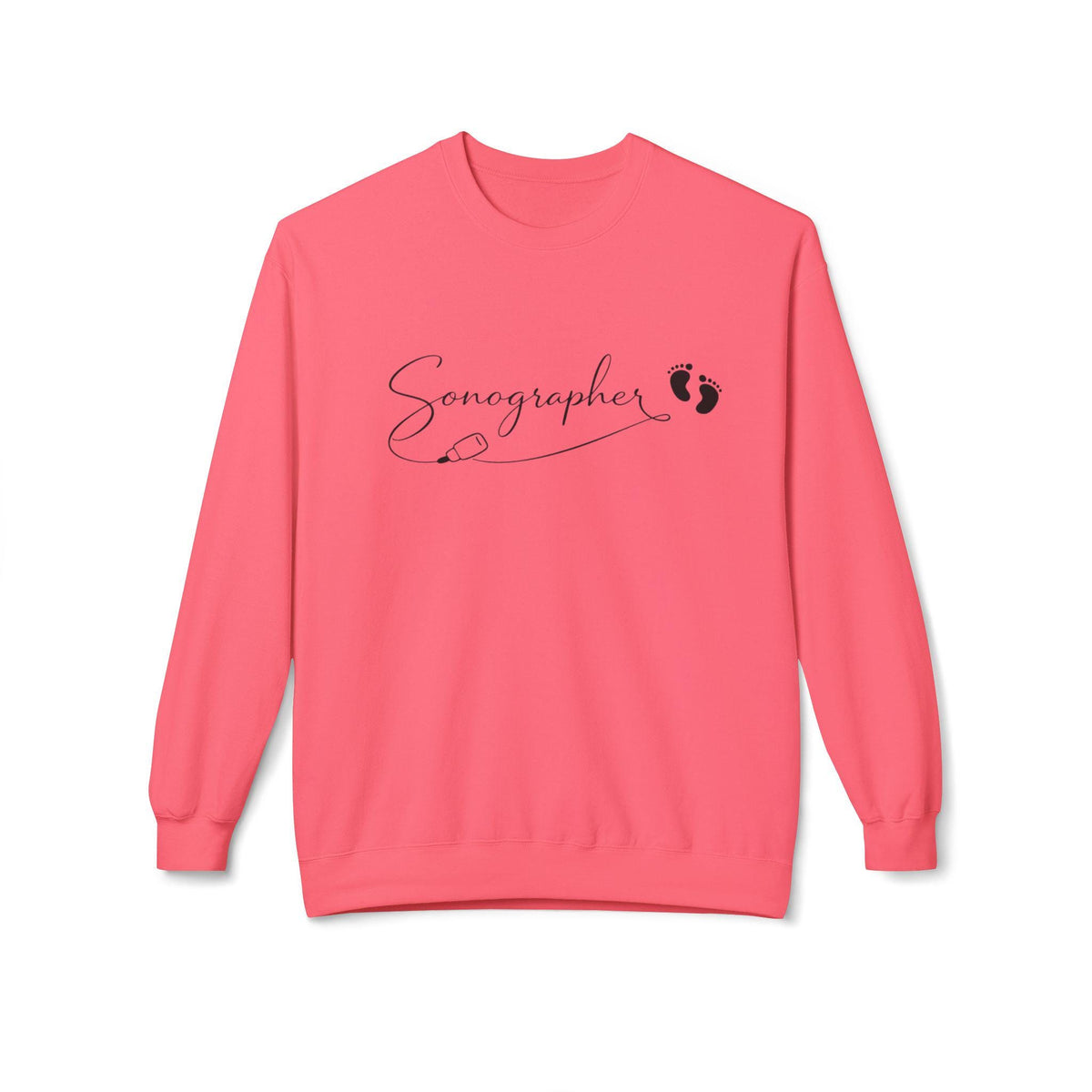 Minimalist Sonographer Sweatshirt | Ultrasound Tech Apparel, OB-GYN Gift (Cotton Blend)