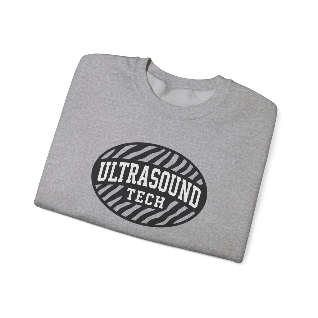 Zebra Ultrasound Tech Sweatshirt | Unisex Cotton Blend Crewneck | Sonographer Gift, Medical Imaging Nurse Pullover, Radiology Apparel | Gift
