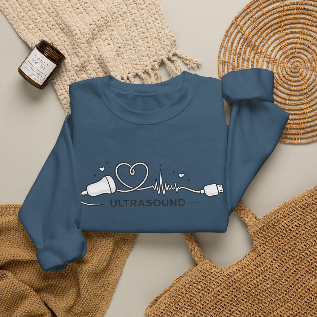 Minimalist Ultrasound Icon Sweatshirt | Medical Ultrasound Crewneck