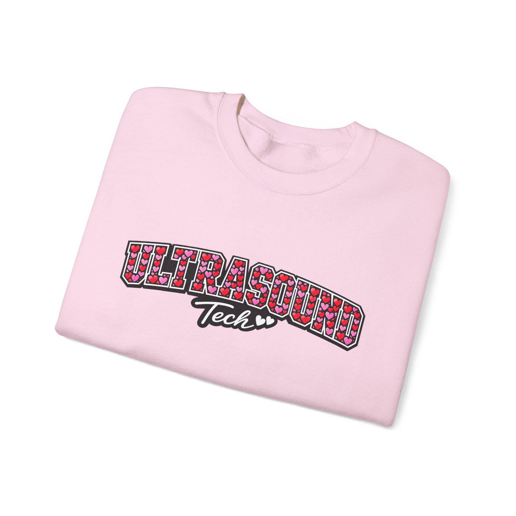 Ultrasound Tech Hearts Valentine's Sweatshirt | Sonographer Valentine Gift | Medical Imaging Radiology Nurse Pullover Hoodie