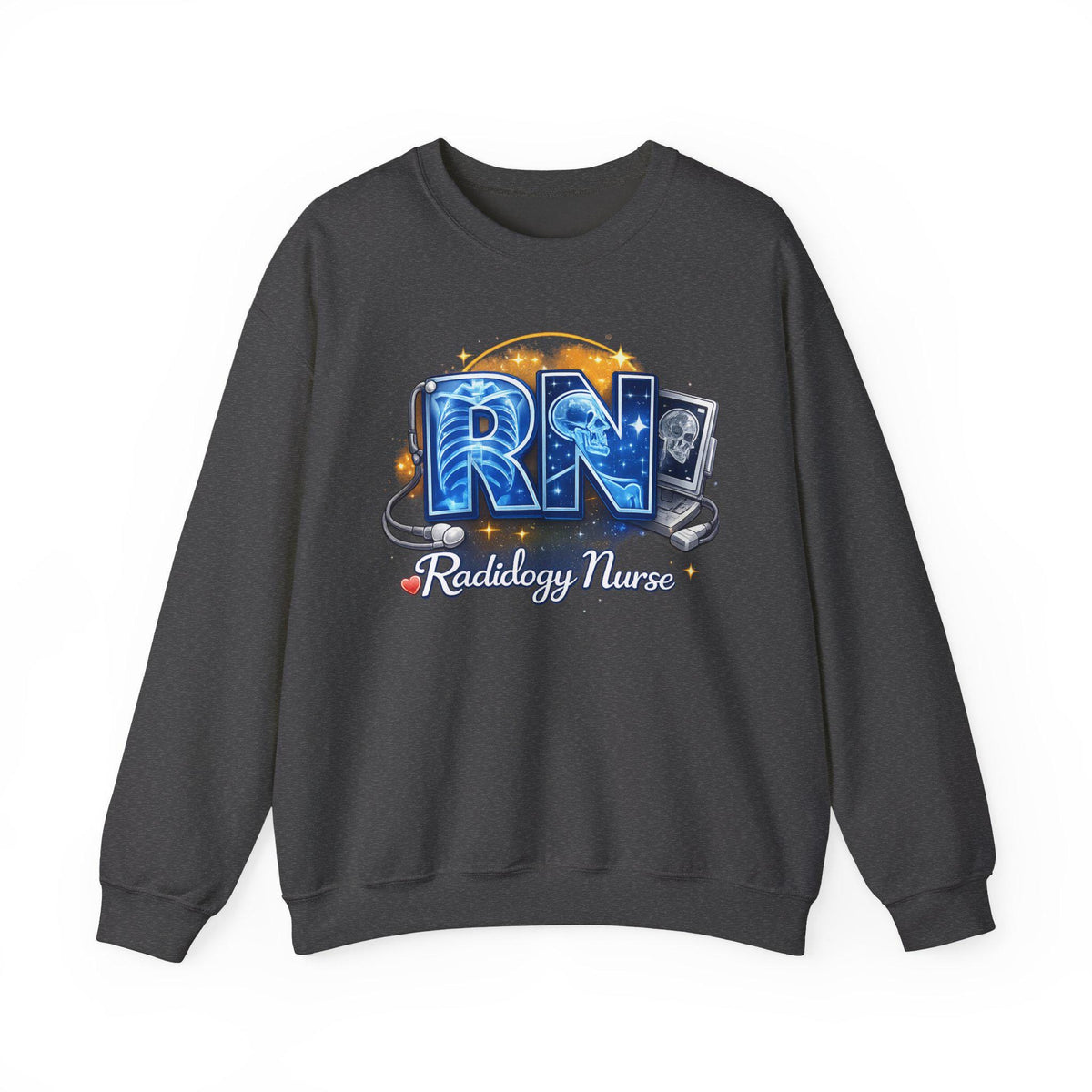 Radiology Nurse RN Crewneck Sweatshirt | X-Ray Tech Stethoscope Medical Pullover | Radiology Nurse Gift RN Gift Nurse Life Shirt Gift Set