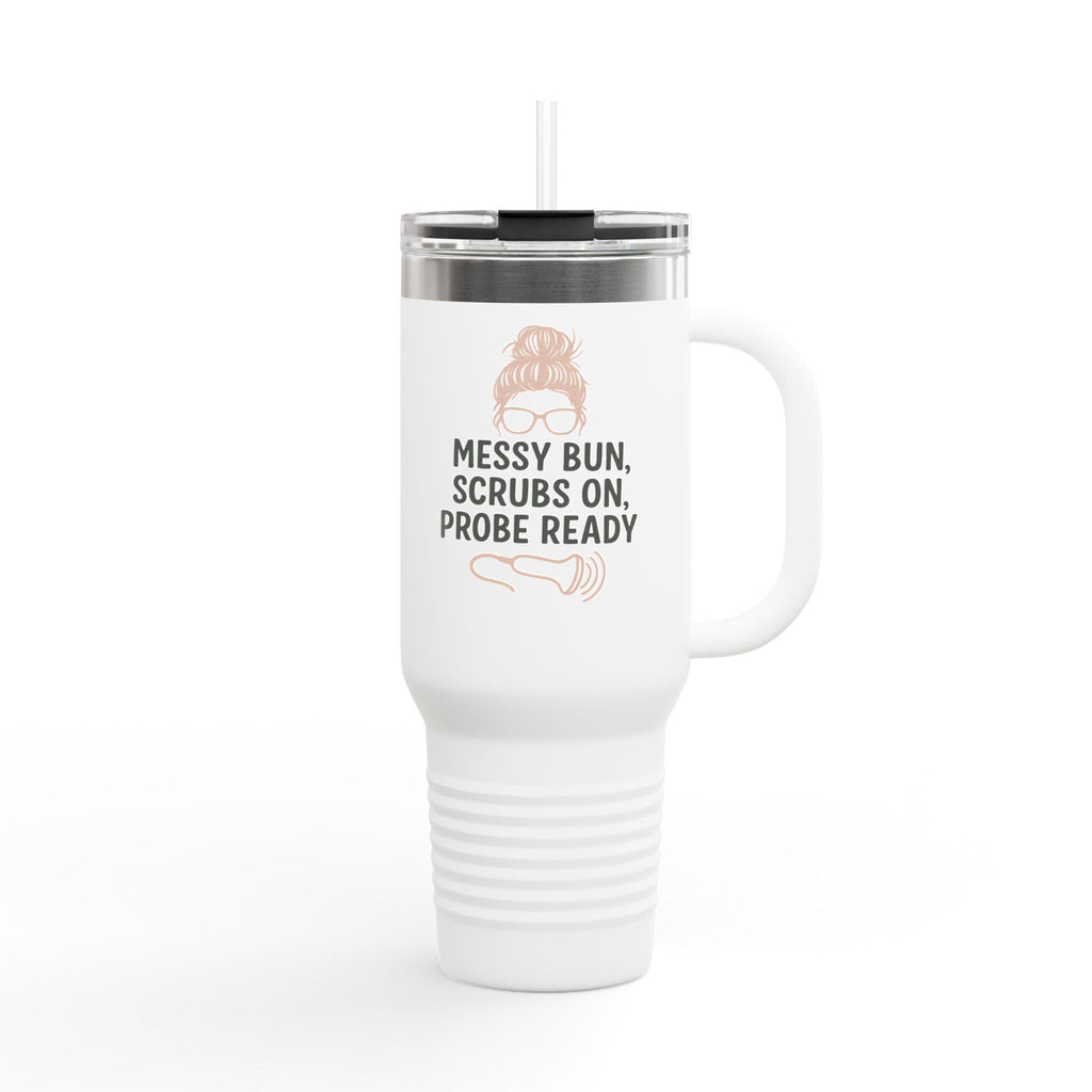 40oz Insulated Stainless Steel Travel Mug, Nurse Gift, Leak-Resistant Tumbler