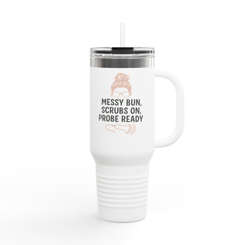 40oz Insulated Stainless Steel Travel Mug, Nurse Gift, Leak-Resistant Tumbler