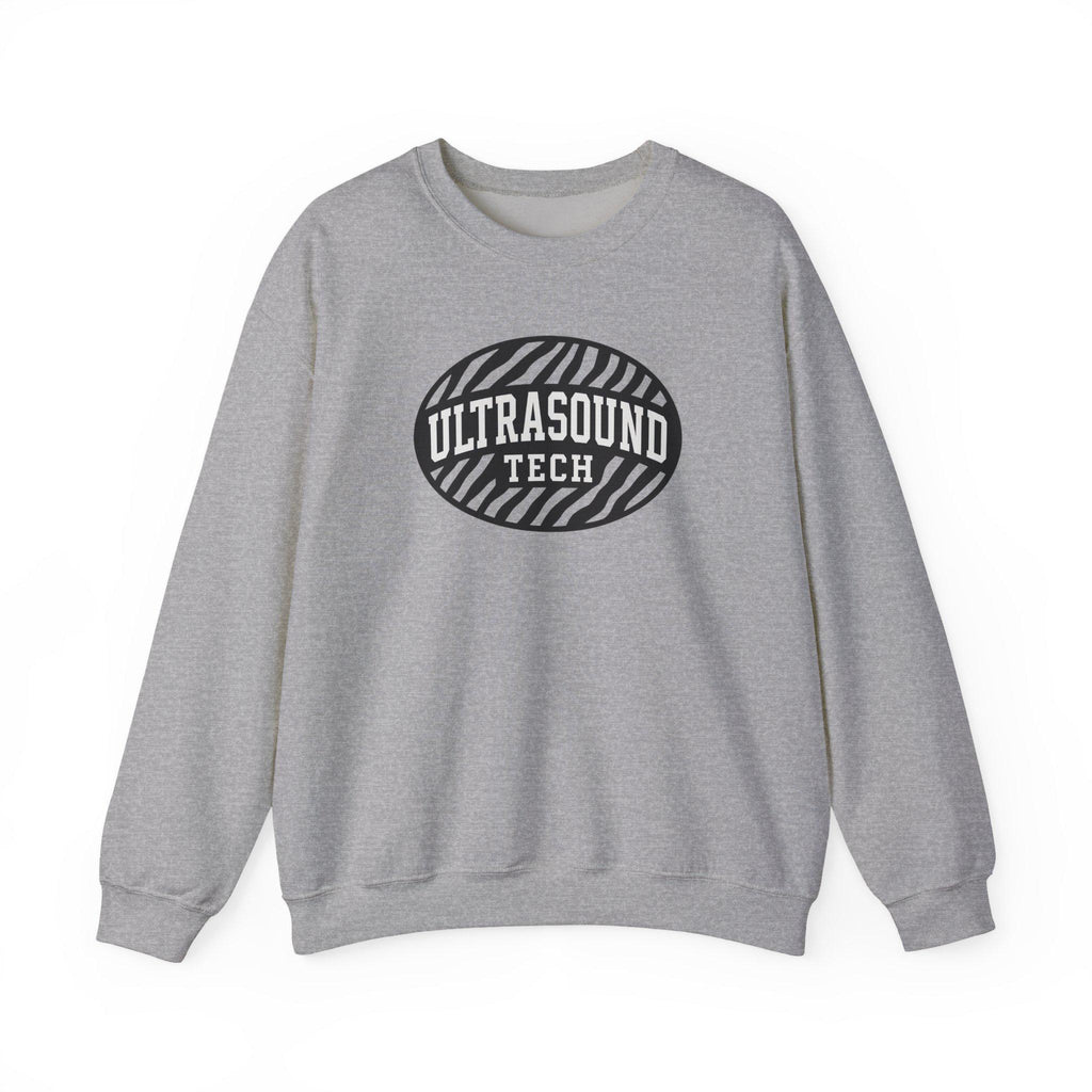 Zebra Ultrasound Tech Sweatshirt | Unisex Cotton Blend Crewneck | Sonographer Gift, Medical Imaging Nurse Pullover, Radiology Apparel | Gift