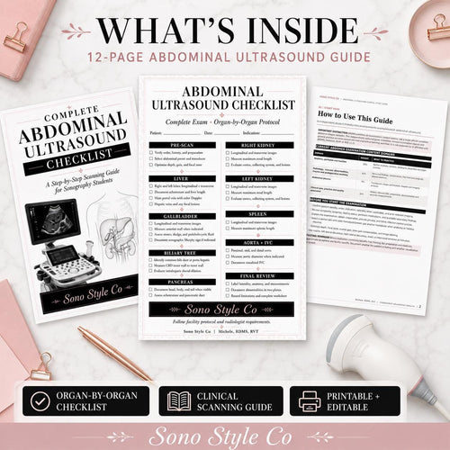 Abdominal Ultrasound Protocol Checklist | Sonography Student Study Guide (PDF Download)