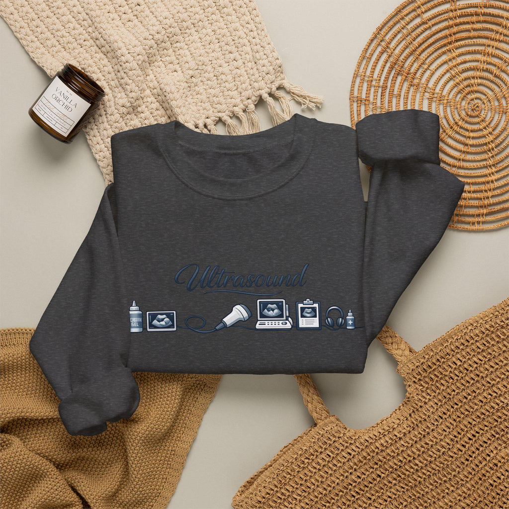 Ultrasound Icons Sweatshirt, Sonographer Crewneck, Sonogram Line Art Gift, Radiology Tech Pullover