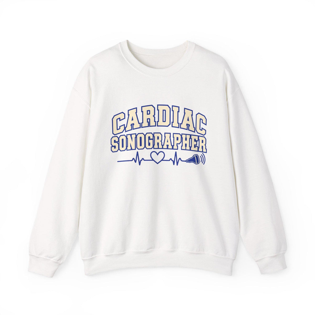 Cardiac Sonographer crewneck sweatshirt | Heartbeat EKG design