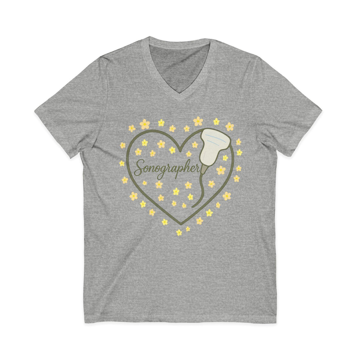 Floral V-Neck Tee Women | Lightweight Cotton Jersey Tee | Casual Spring Boho Top | Cute Floral T-Shirt | Comfy Everyday Summer Blouse | Gift