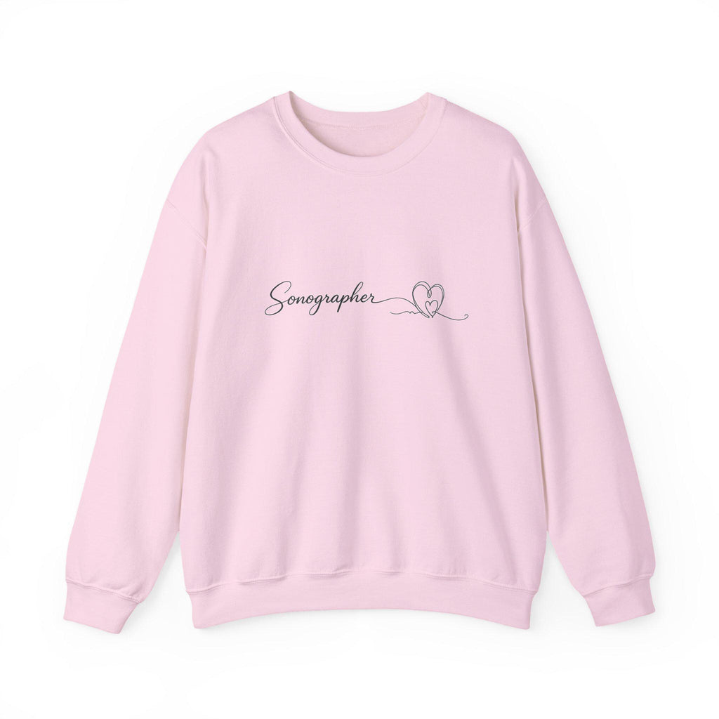 Sonographer Sweatshirt | Ultrasound Tech Crewneck | Minimalist Probe Heartbeat Embroidery