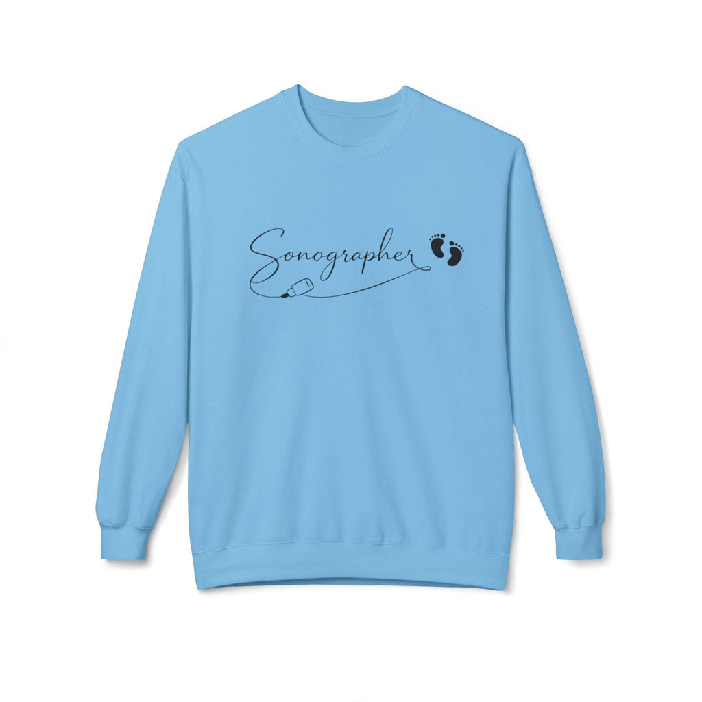 Minimalist Sonographer Sweatshirt | Ultrasound Tech Apparel, OB-GYN Gift (Cotton Blend)
