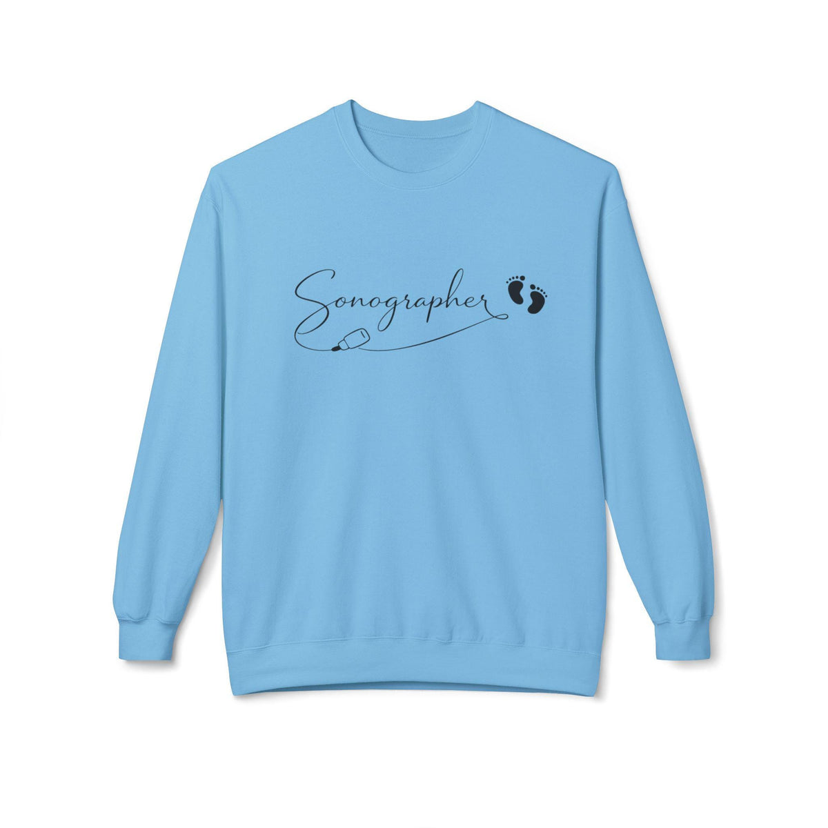 Minimalist Sonographer Sweatshirt | Ultrasound Tech Apparel, OB-GYN Gift (Cotton Blend)