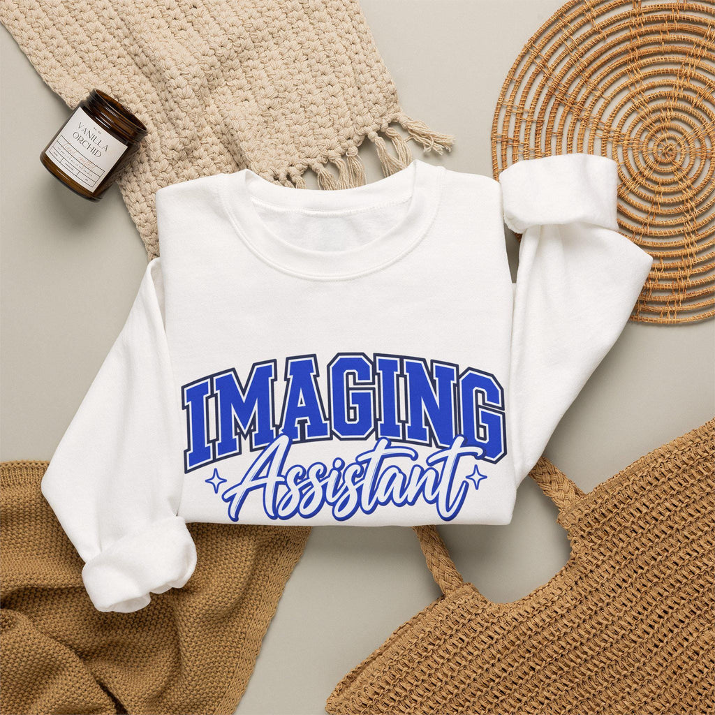 Imaging Assistant Sweatshirt, Retro Varsity Script Crewneck, Radiology Tech Gift, Medical Imaging Pullover