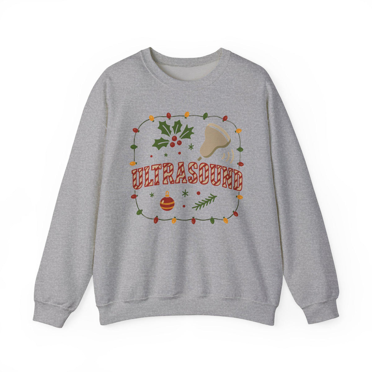 Ultrasound Christmas Sweatshirt, Pregnancy Announcement Sonogram Lights Shirt, Maternity Holiday Outfit, Baby Scan Xmas Sweater Gift