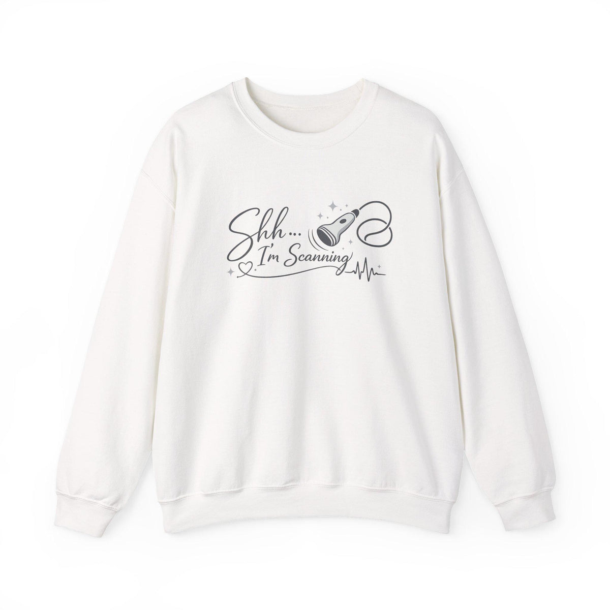 Embroidered Sonographer Sweatshirt, Shh I'm Scanning Ultrasound Tech Gift