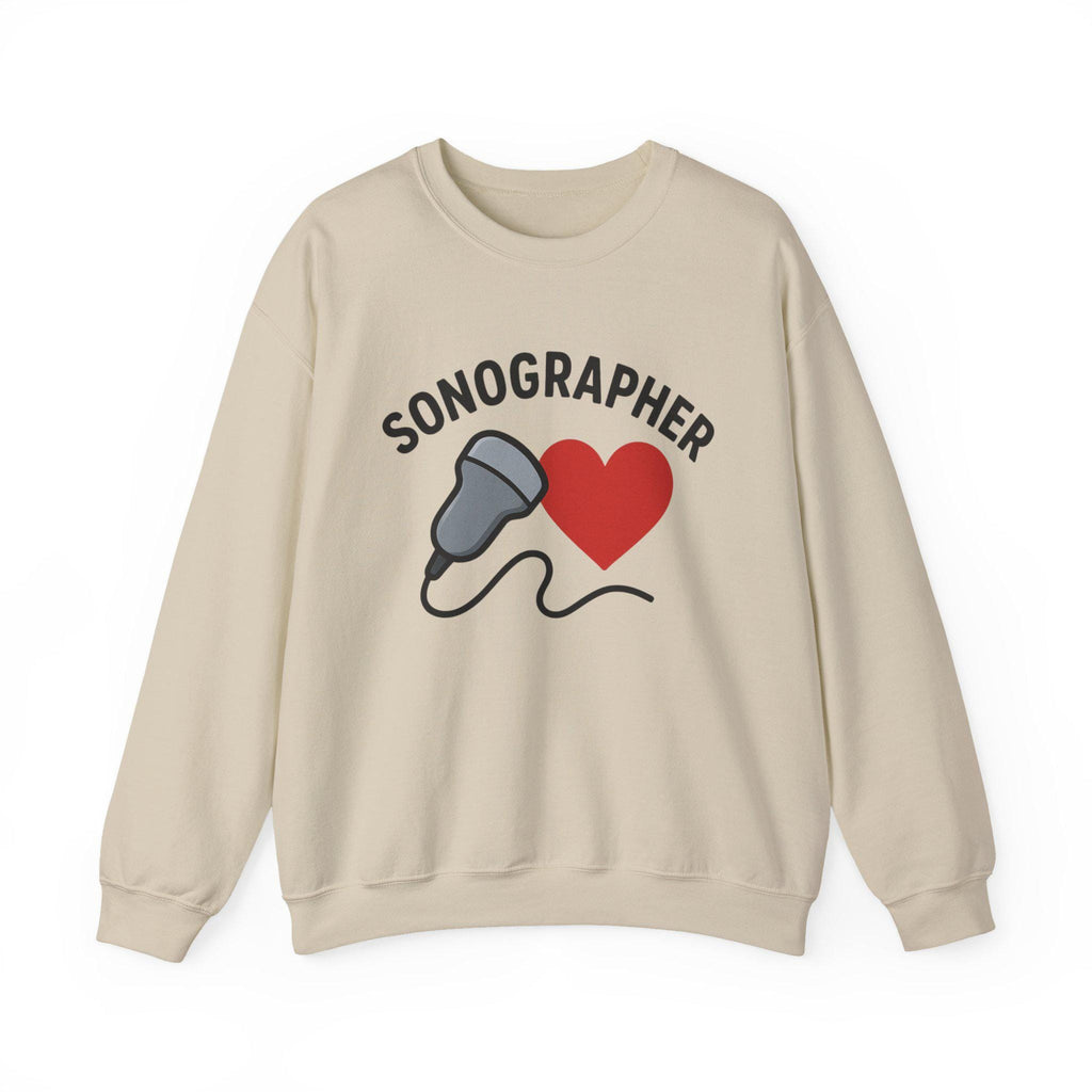 Sonographer Heart Sweatshirt | Ultrasound Tech Gift, Medical Apparel