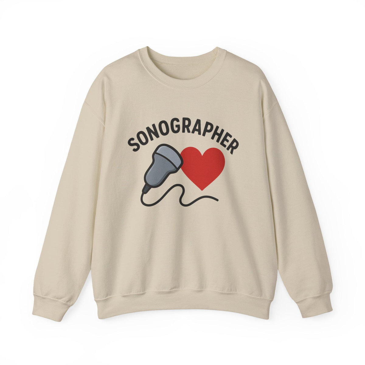 Sonographer Heart Sweatshirt | Ultrasound Tech Gift, Medical Apparel