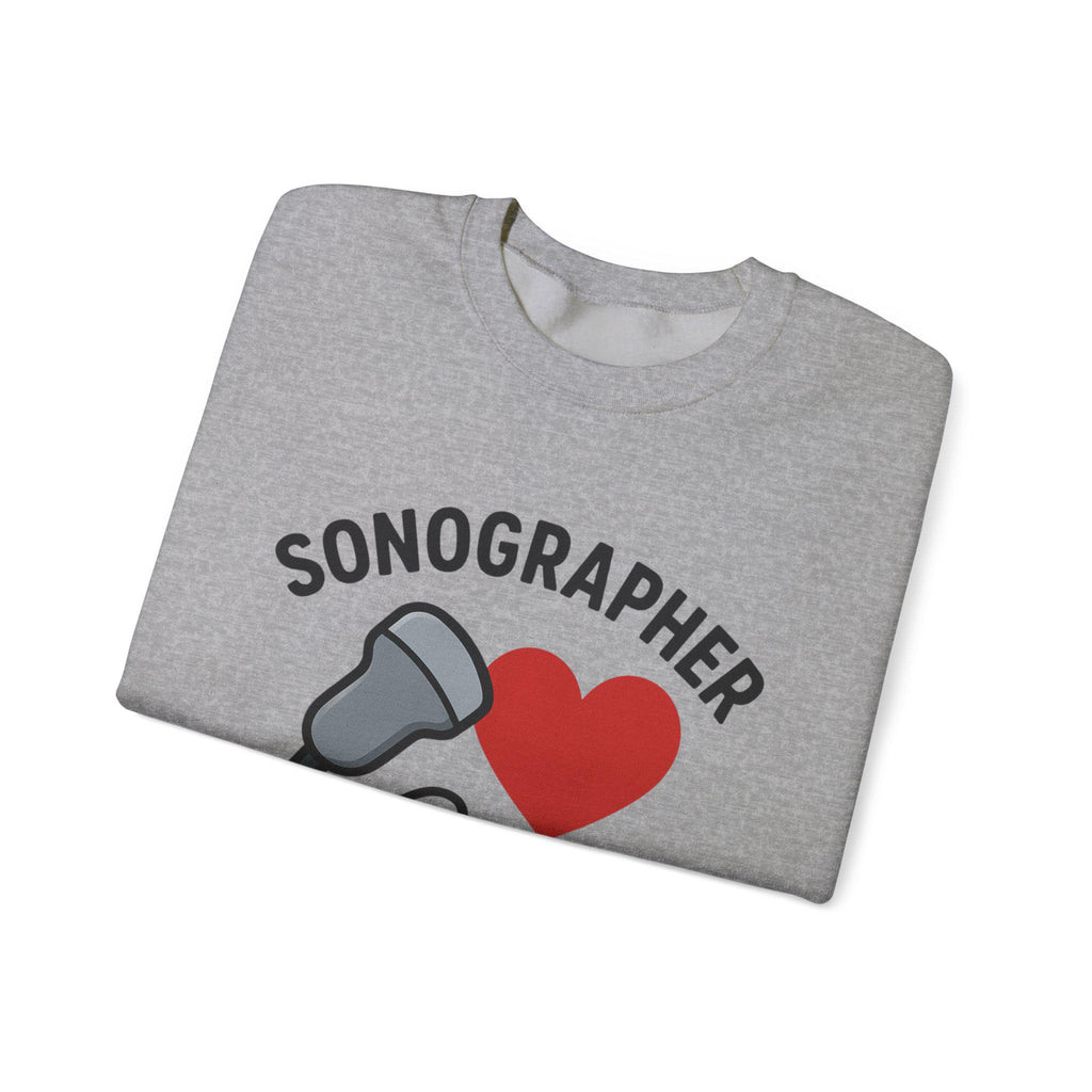 Sonographer Heart Sweatshirt | Ultrasound Tech Gift, Medical Apparel
