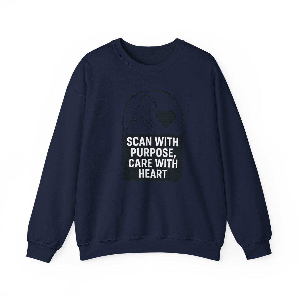 Nurse Appreciation Crewneck Sweatshirt | Scan With Purpose, Care With Heart (Unisex)