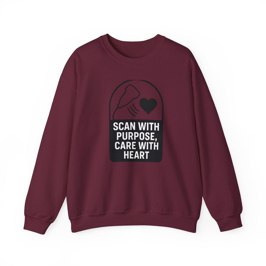 Nurse Appreciation Crewneck Sweatshirt | Scan With Purpose, Care With Heart (Unisex)