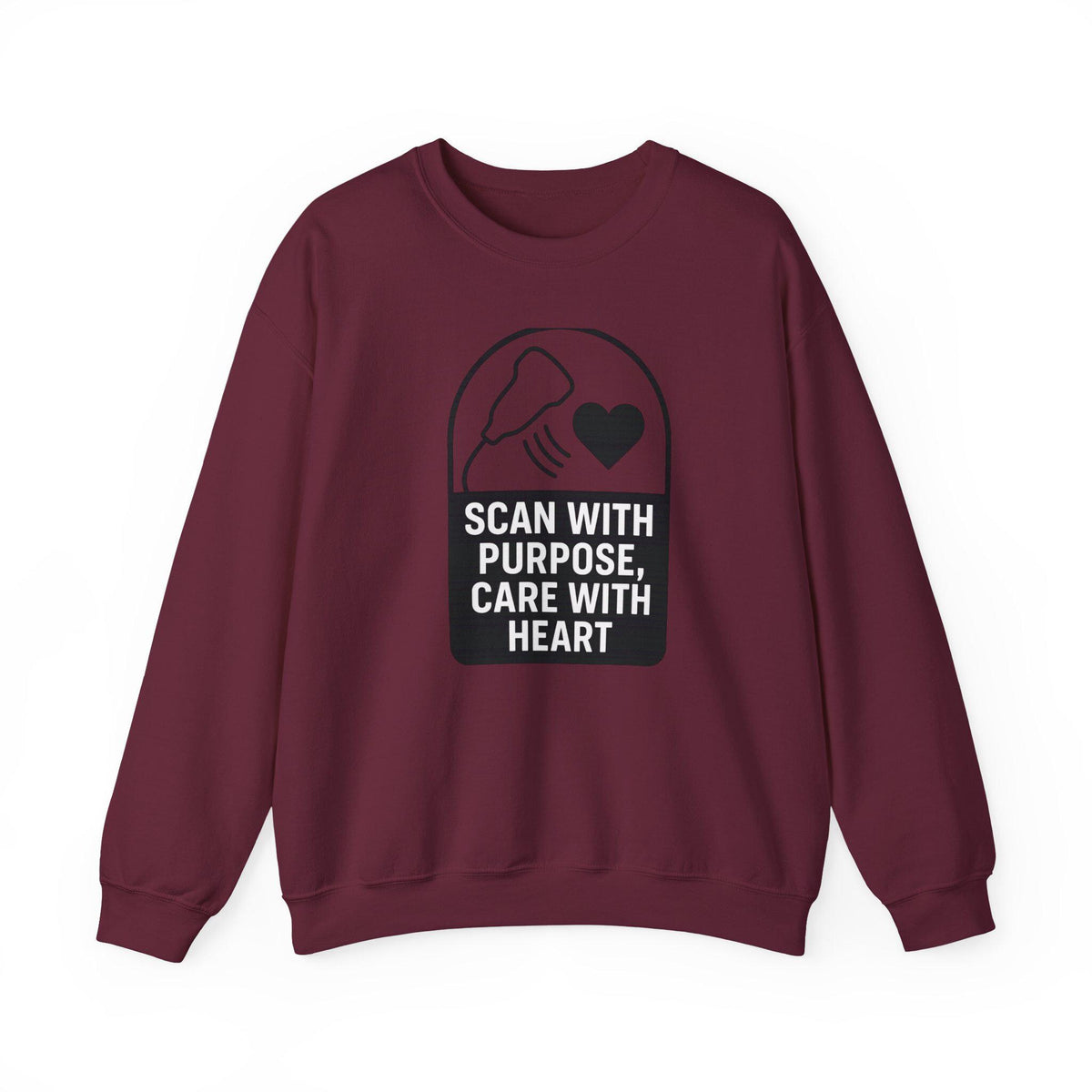 Nurse Appreciation Crewneck Sweatshirt | Scan With Purpose, Care With Heart (Unisex)