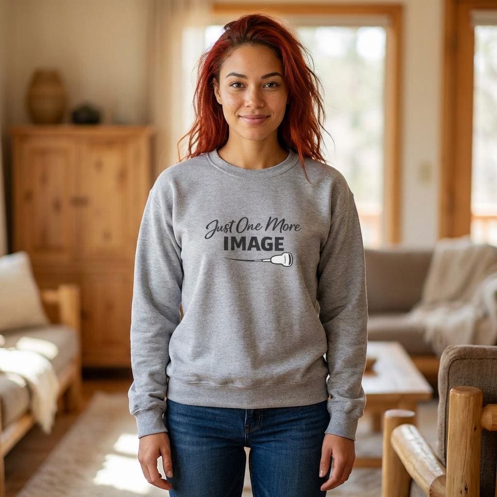 Just One More Image Crewneck Sweatshirt | Sonographer Gift, Unisex Pullover